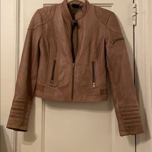 Brown/Tan Trouve Leather Jacket